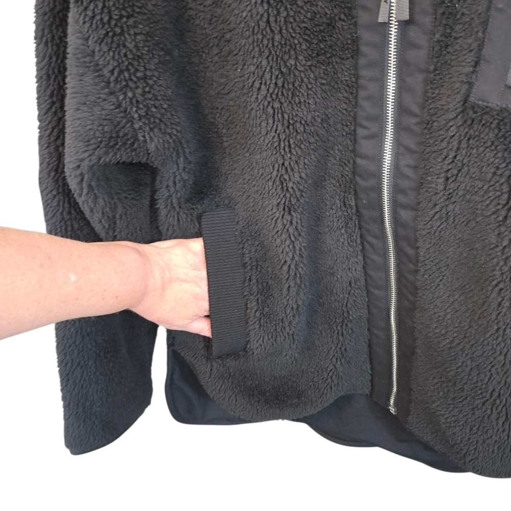 Varley Myla Zip Through Teddy Jacket NWT Black Size XL - Picture 9 of 16